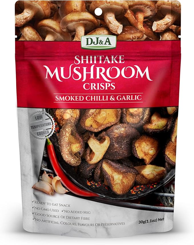 Shiitake Mushroom Crisps Smoked Chilli & Garlic