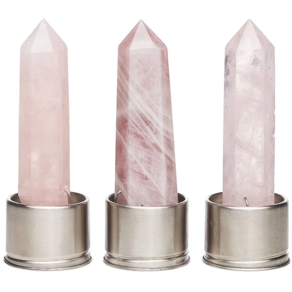 Bouteille d'eau en verre Crystal Elixir 550 ml (quartz rose)