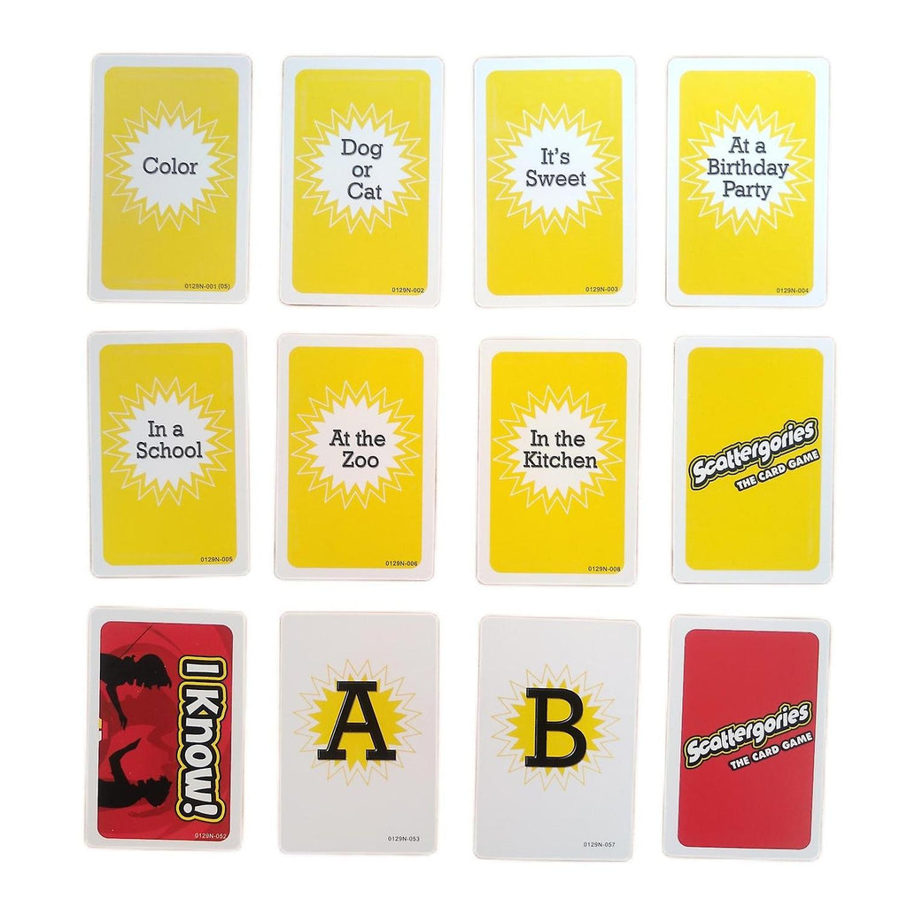Scattergories le jeu de cartes