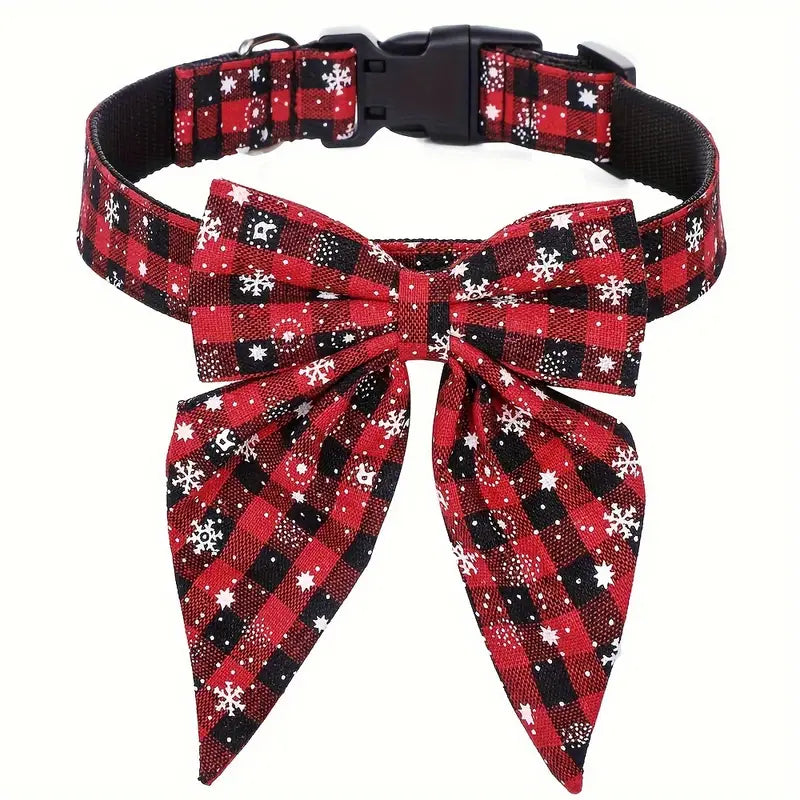 Snowflake Dog Bow Tie Collar