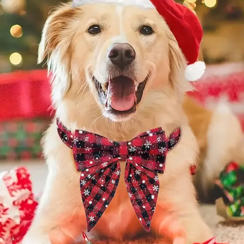 Snowflake Dog Bow Tie Collar