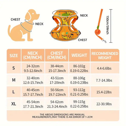 Dinosaur Dog Harness & leash set