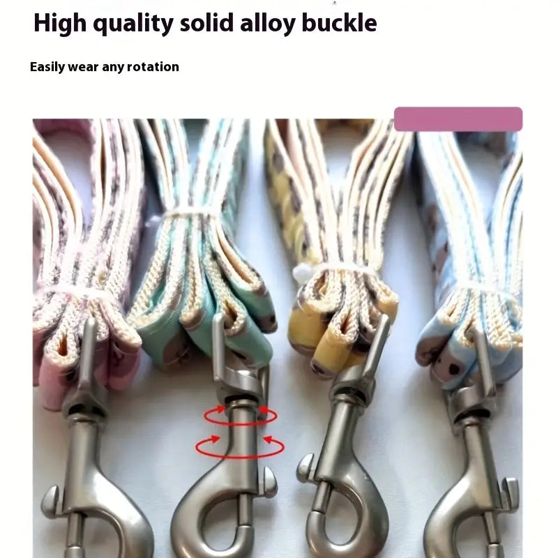 Harnais pour chien/chat avec motif ours 3D (crème)