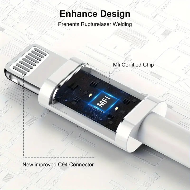 Câble de charge rapide USB vers Lightning de 2 m