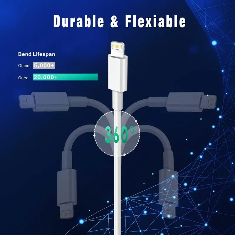 Câble USB C vers Lightning de 2 m