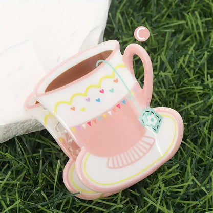 Tea Cup Hair Claw Clip