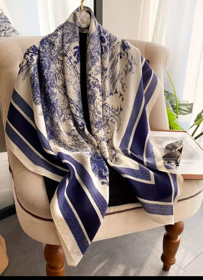 Écharpe Boho Bleu Marine