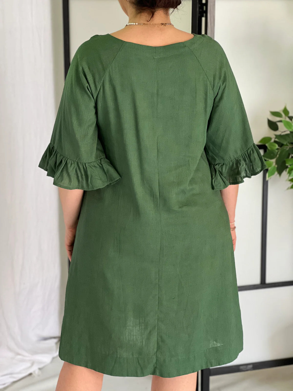 Green Linen Dress