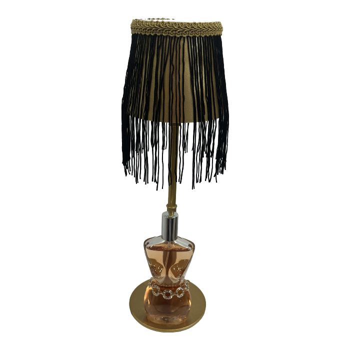 Body perfume bottle lamp with fringe (rechargeable)