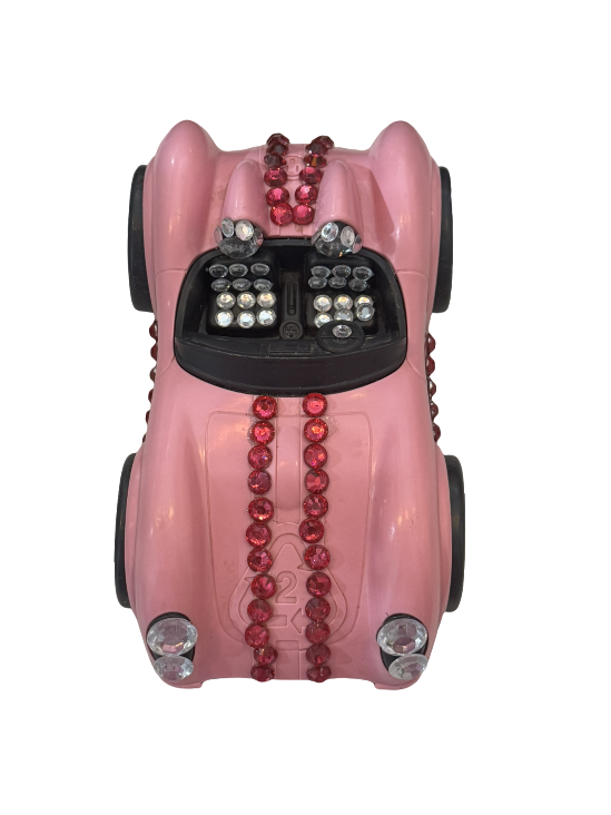 Pink Bedazzled Toy Car