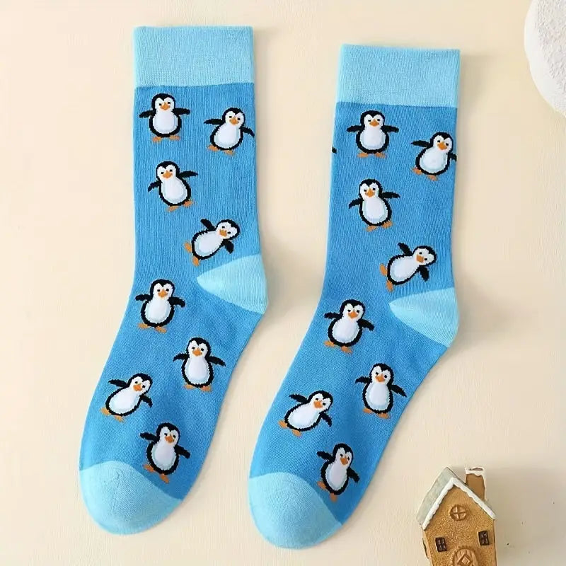 Blue Penguin Socks