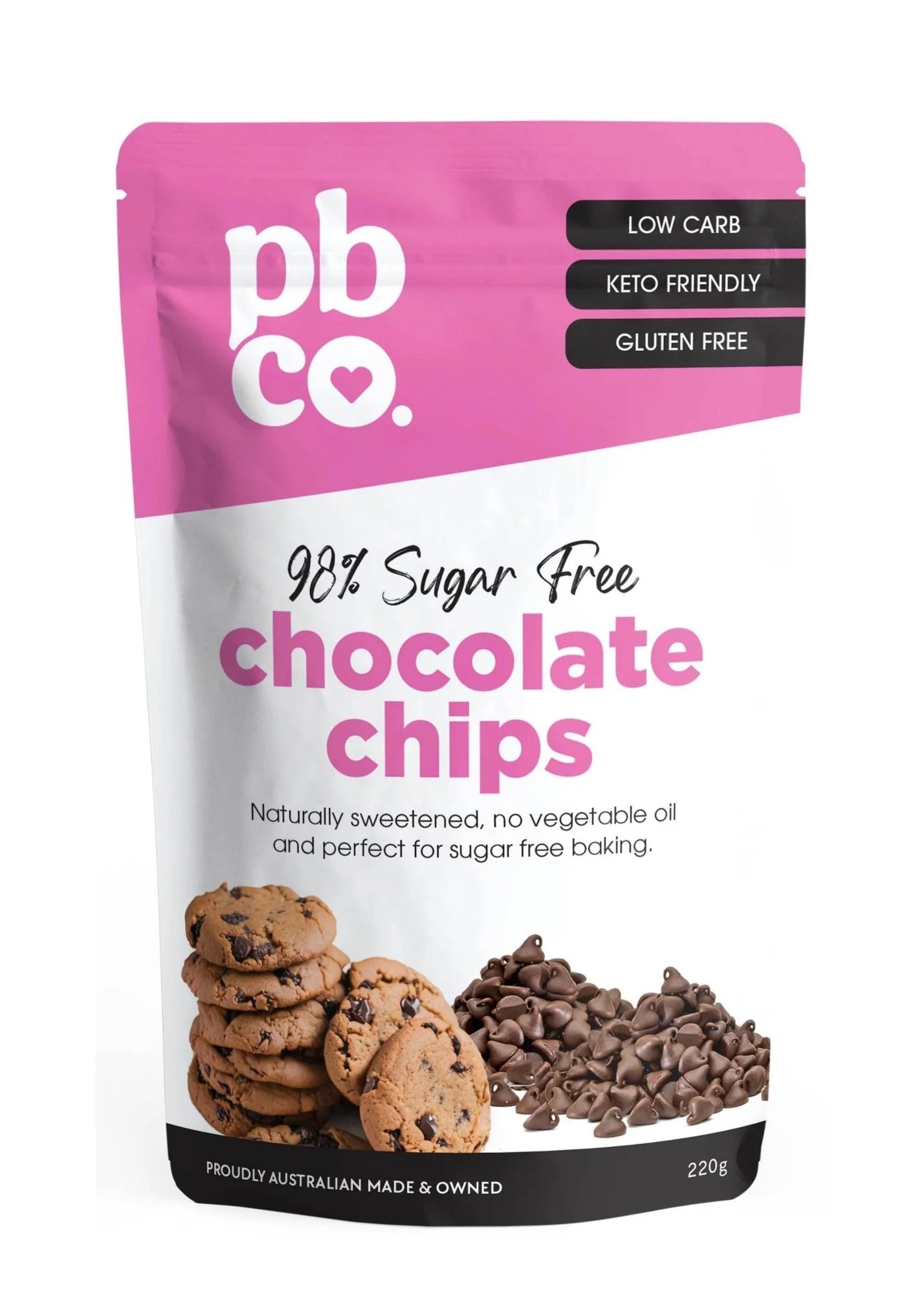 SALE Pbco Chocolate Chips 98% Sugar Free (vegan & gluten-free)