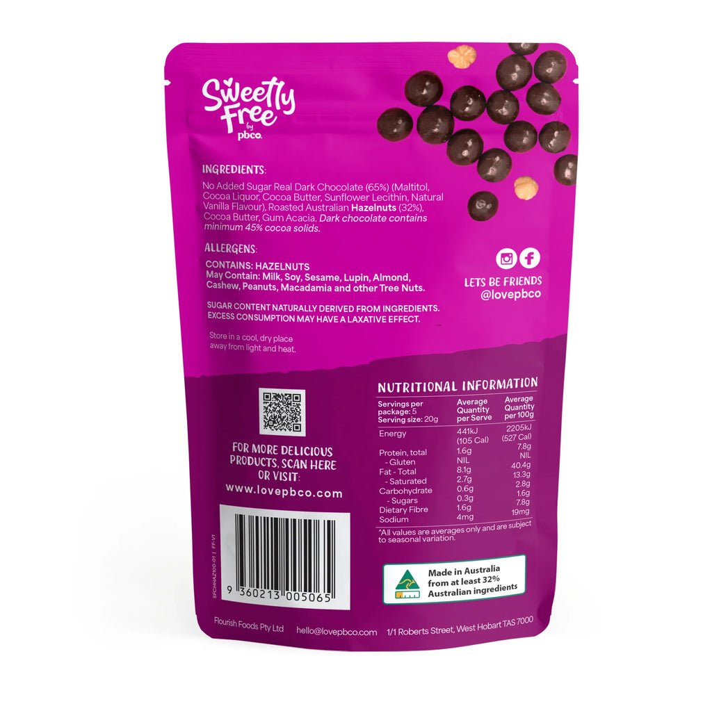 Chocolat noir aux noisettes sans sucre ajouté