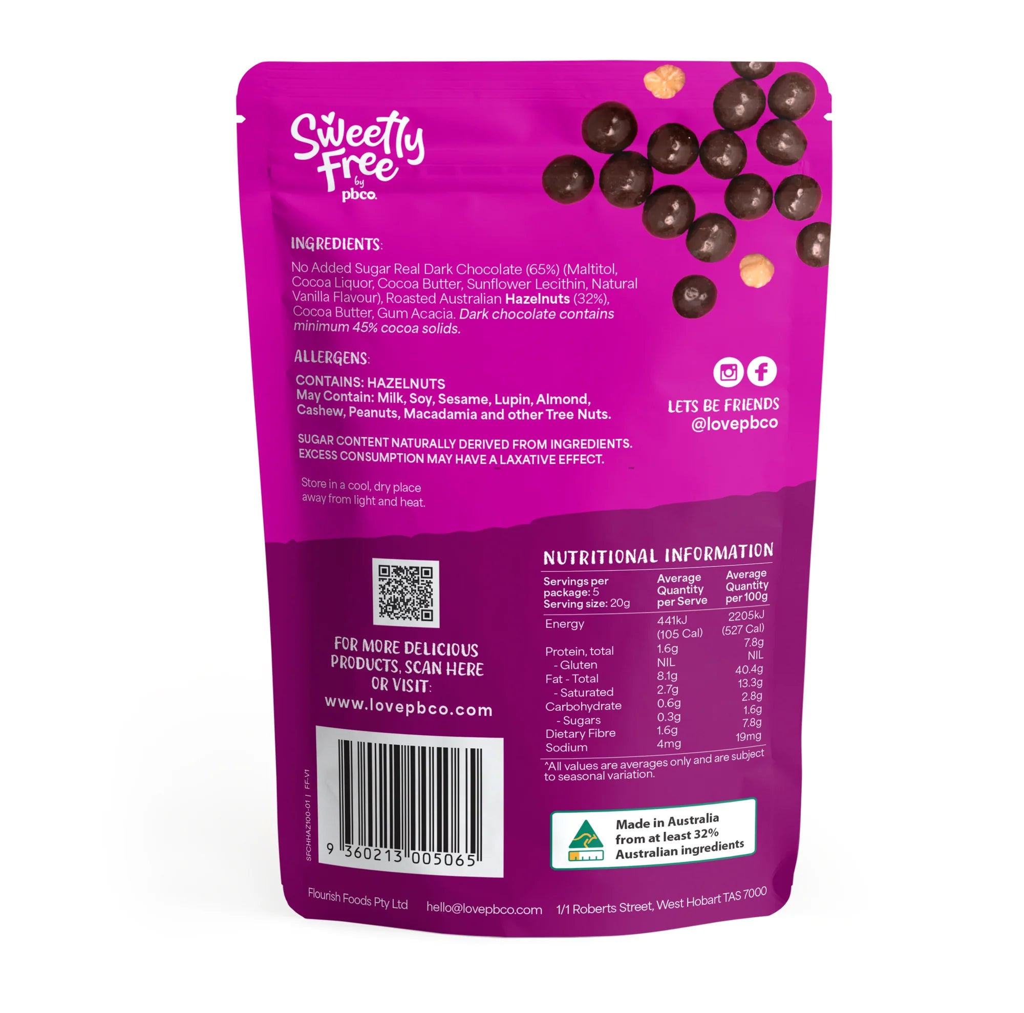Chocolat noir aux noisettes sans sucre ajouté