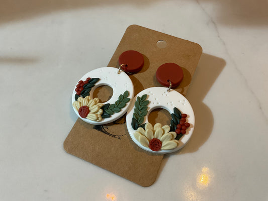 Christmas Wreath Earring