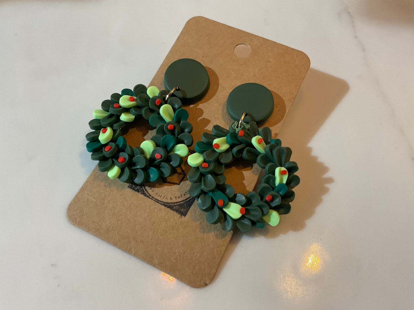 Christmas Wreath Earrings