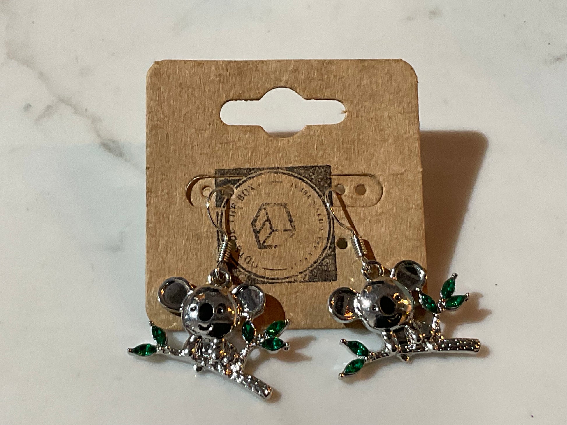 Boucles d'oreilles Koala sur une branche