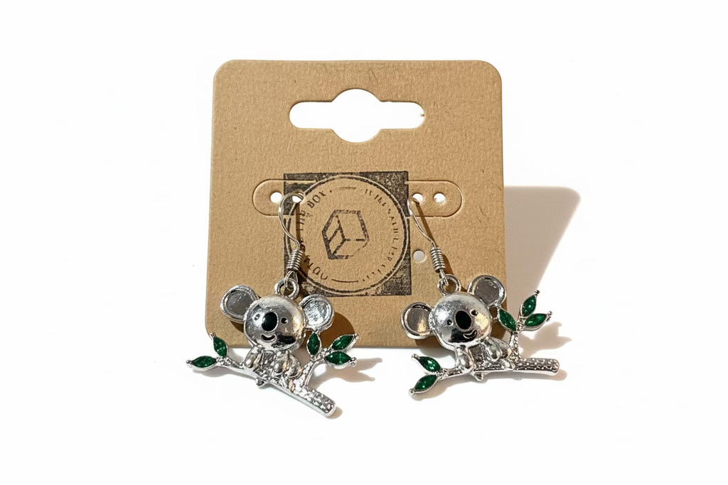 Koala on Branch Earrings