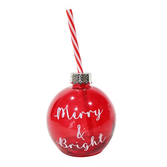 Bauble Glass With Straw