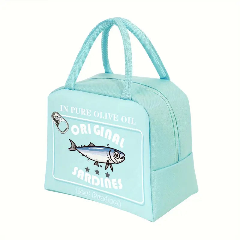 Light Blue Sardine lunch bag