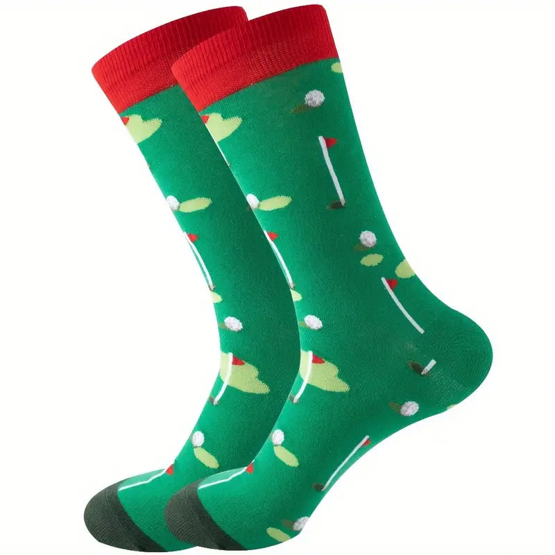 Cartoon Green Golf socks