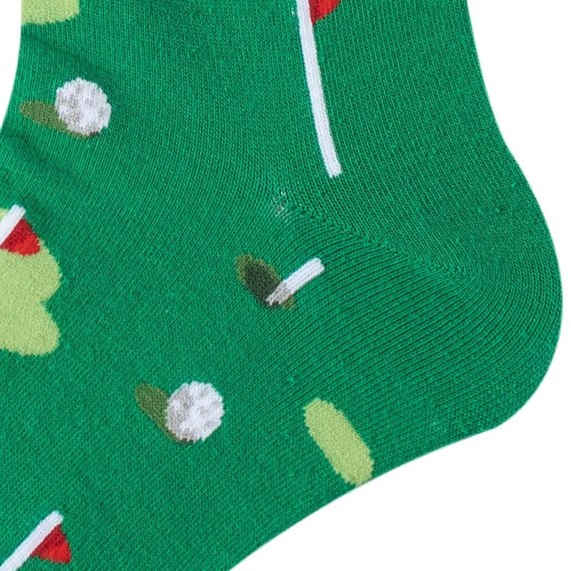 Chaussettes de golf vertes de dessin animé