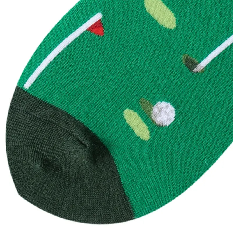 Chaussettes de golf vertes de dessin animé