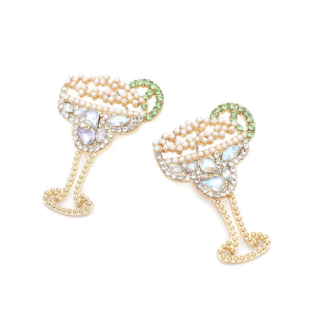 Boucles d'oreilles Margarita en perles de zircone