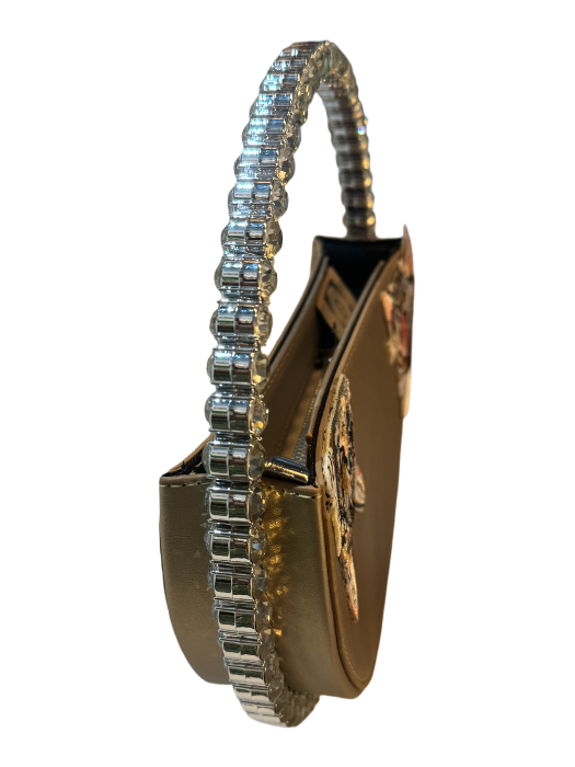 Pochette en cristal brodée de chat