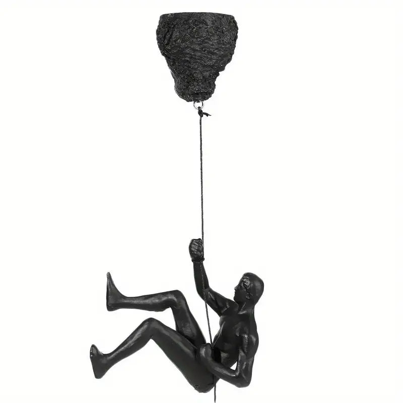 Grimpeur en résine avec corde