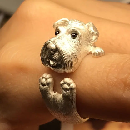 Schnauzer Alloy Adjustable Ring