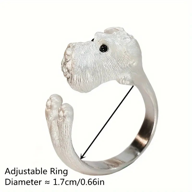 Schnauzer Alloy Adjustable Ring