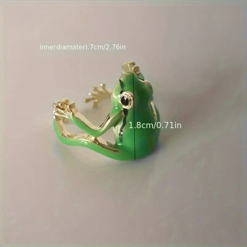 Green Frog Adjustable ring