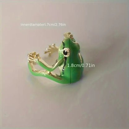 Green Frog Adjustable ring