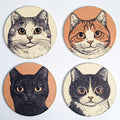 Cat ceramic coasters