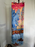 Écharpe longue rose et bleue