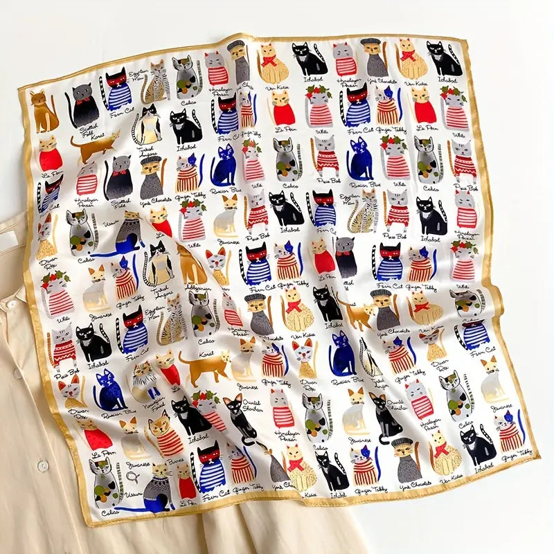 Écharpe élégante en forme de chat de dessin animé