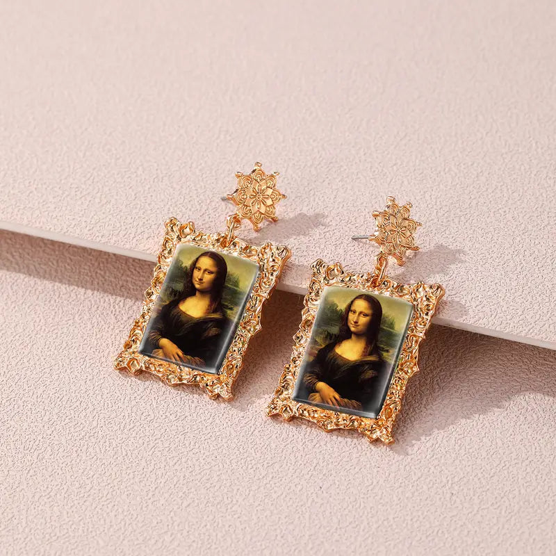 Framed Mona Lisa Earrings