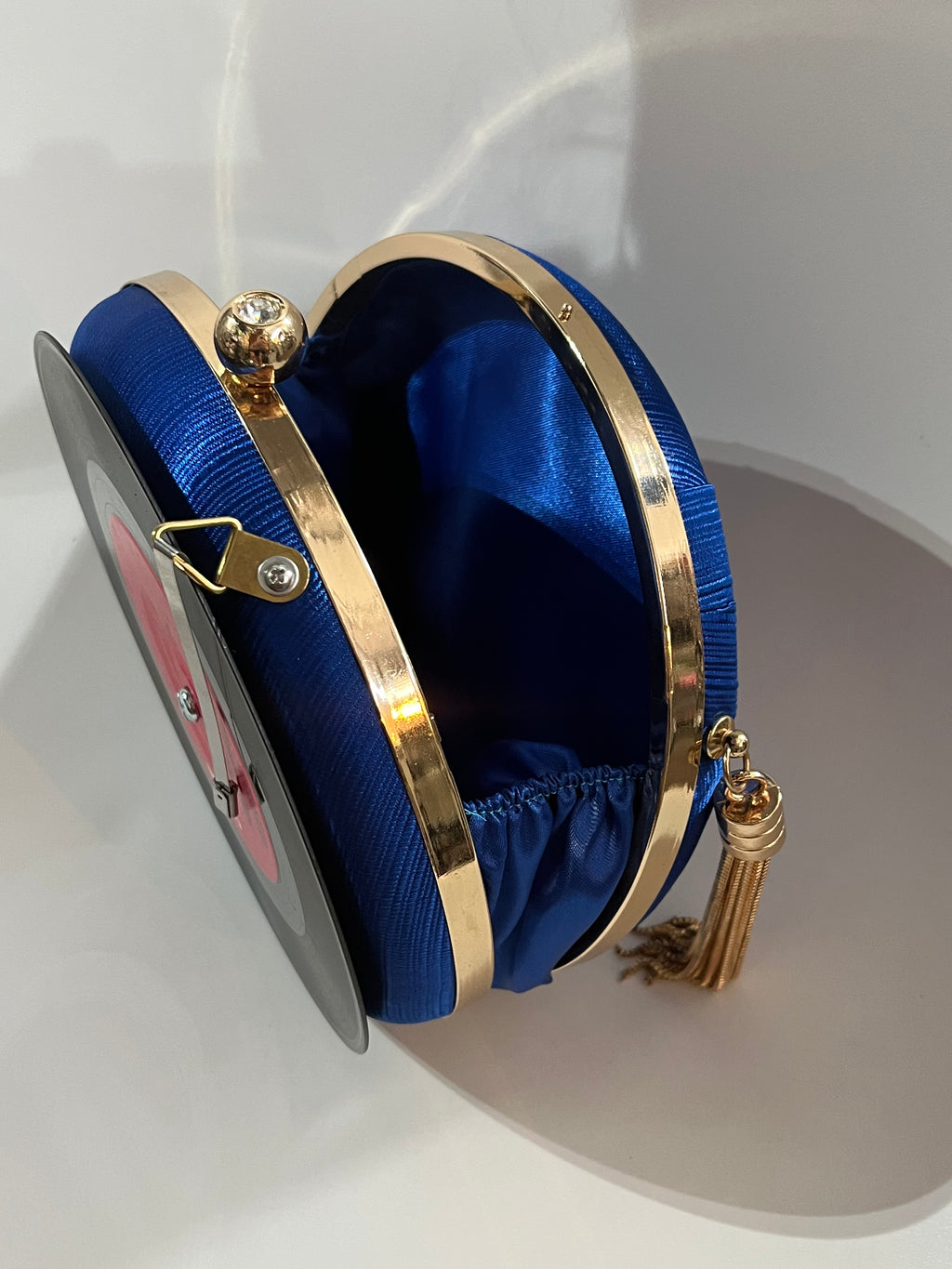 Sac à main pour disque vinyle (bleu)