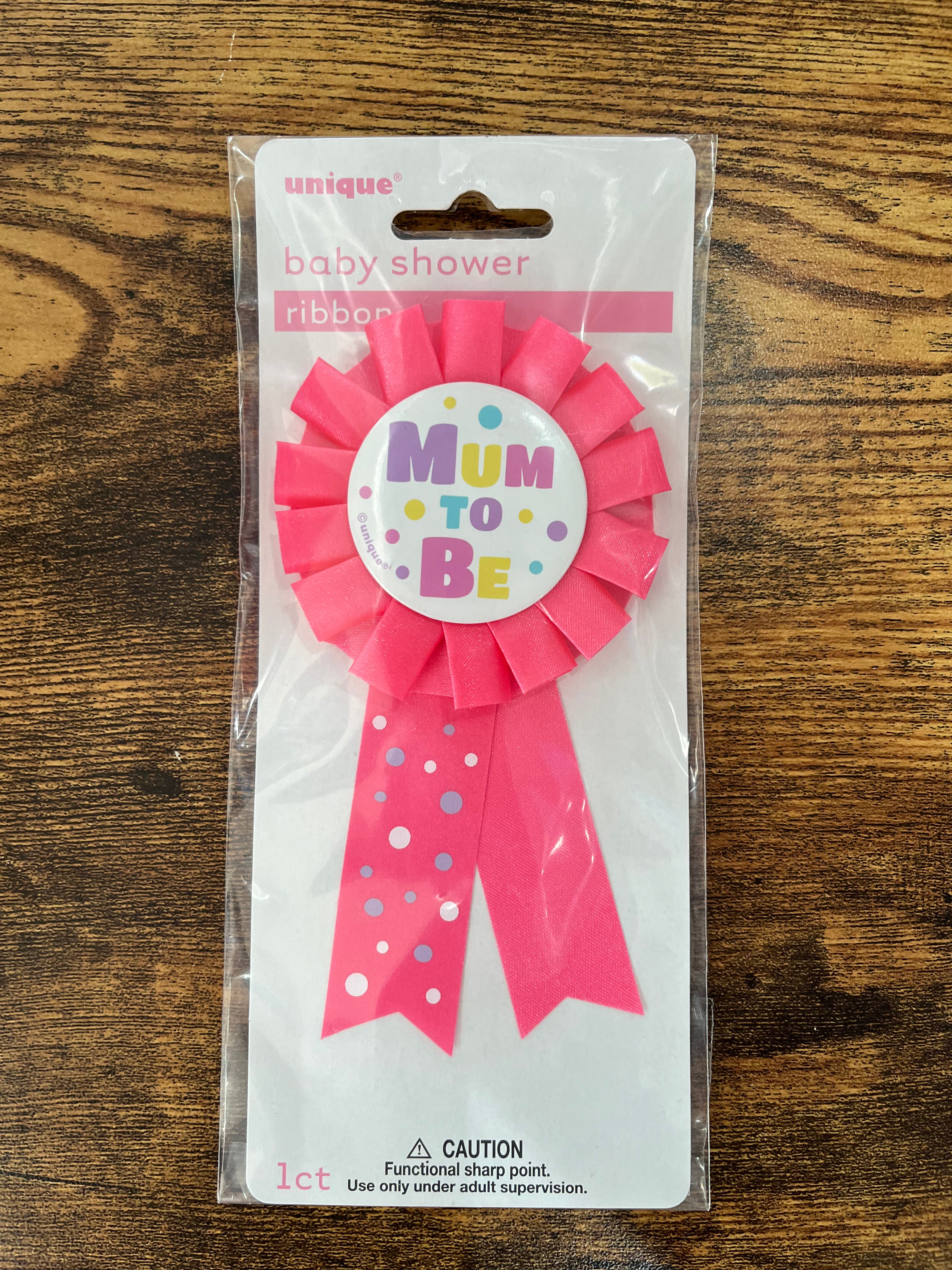 Mom to be -ribbon (pink)
