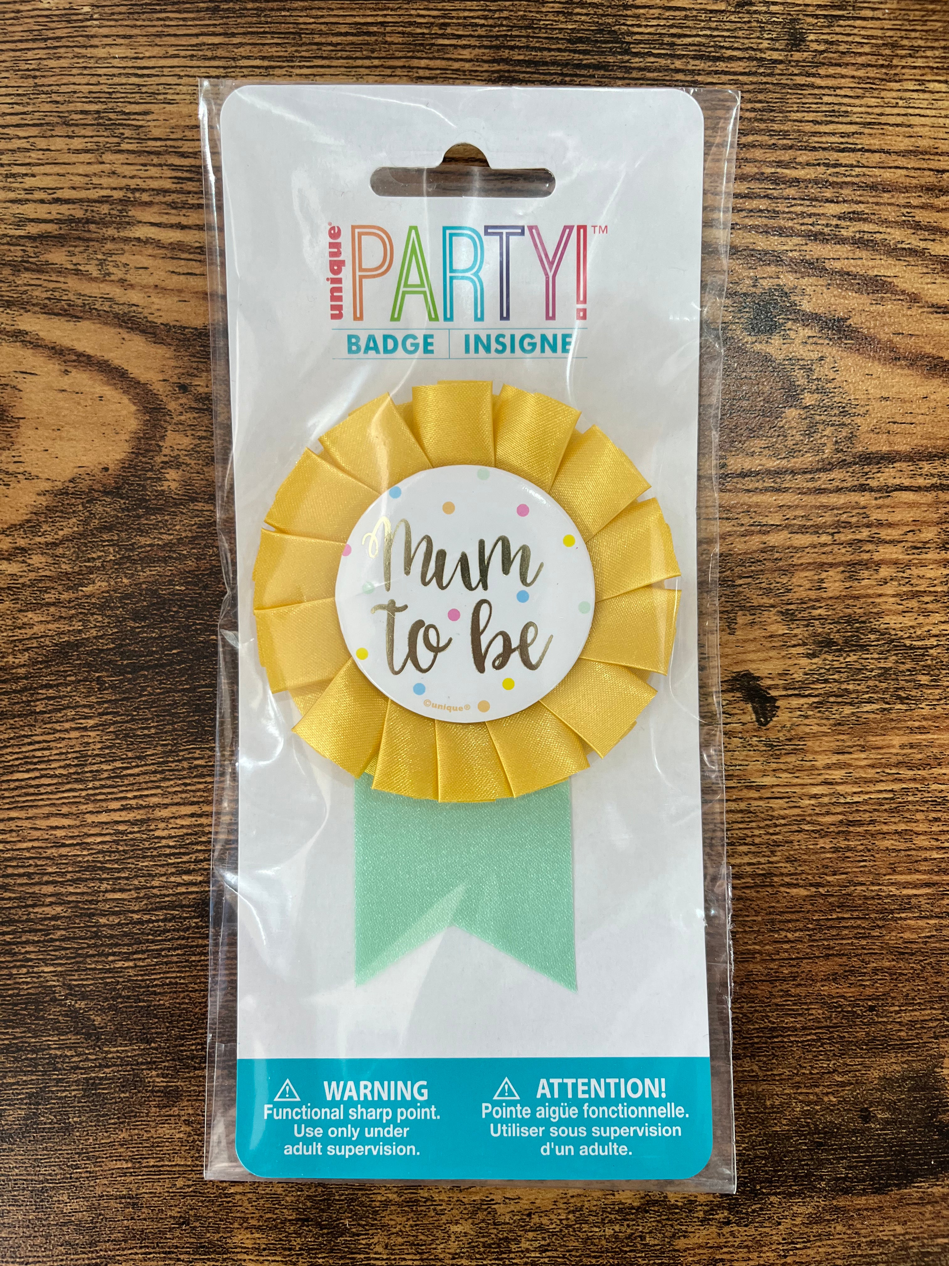 Mom to be -ribbon (yellow)