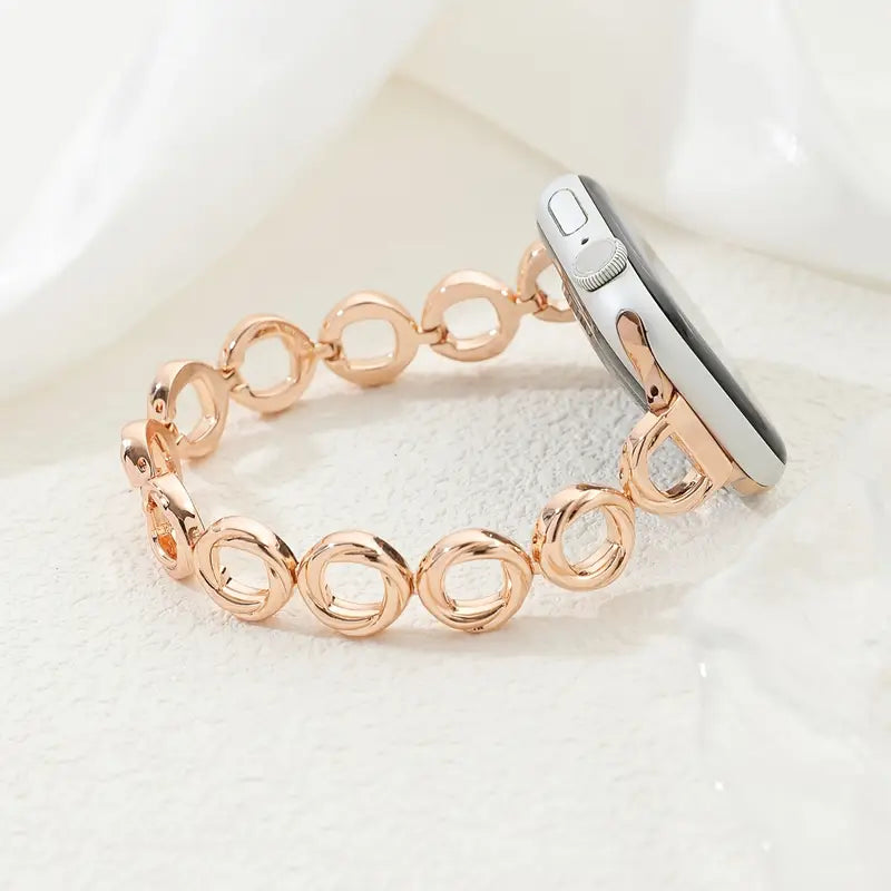 Bracelet Apple Watch en acier inoxydable plaqué or rose