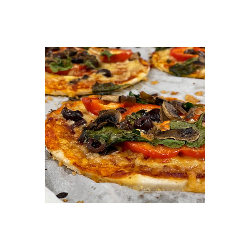 Mini Pizza – Vegan Mediterranean (Order 48 hrs ahead)