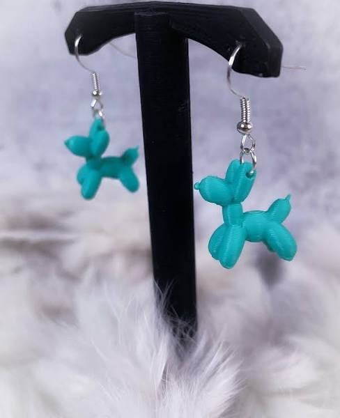 Boucles d'oreilles chien ballon en argent sterling