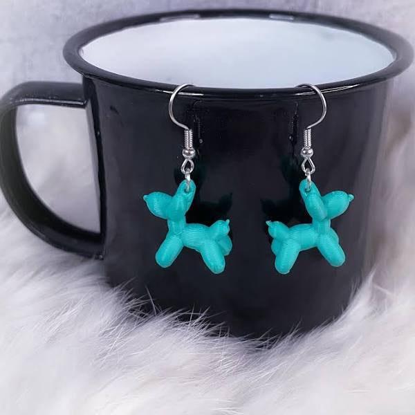 Boucles d'oreilles chien ballon en argent sterling