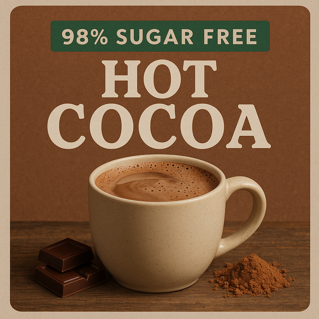 98% Sugar free Large Hot Chocolate 8oz (in-store cafe)