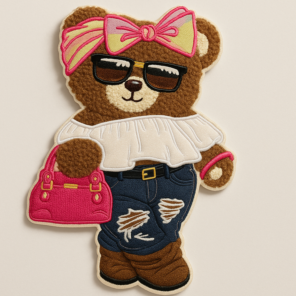 Écusson Teddy Fashionista – 26 x 16 cm