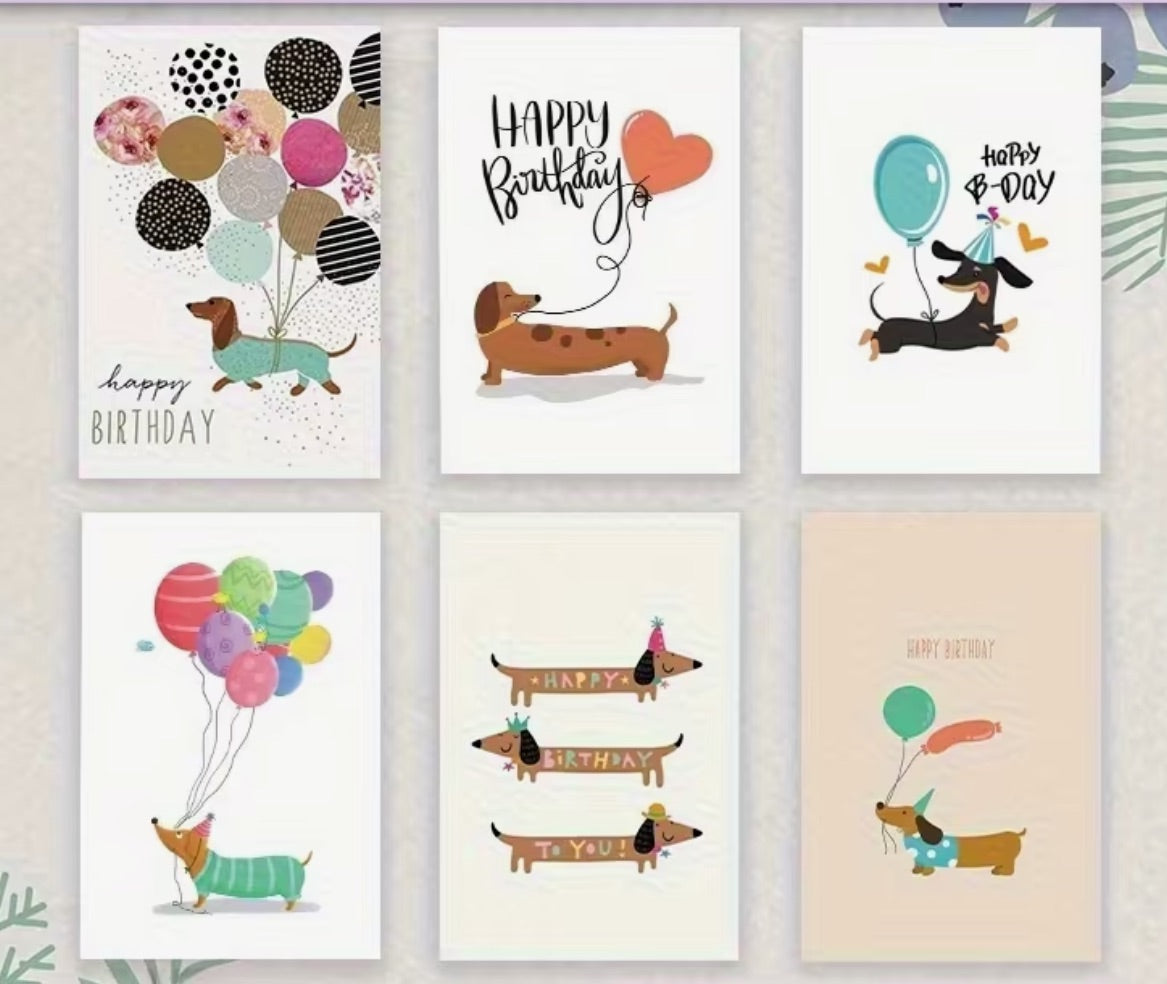 Dachshund Birthday card