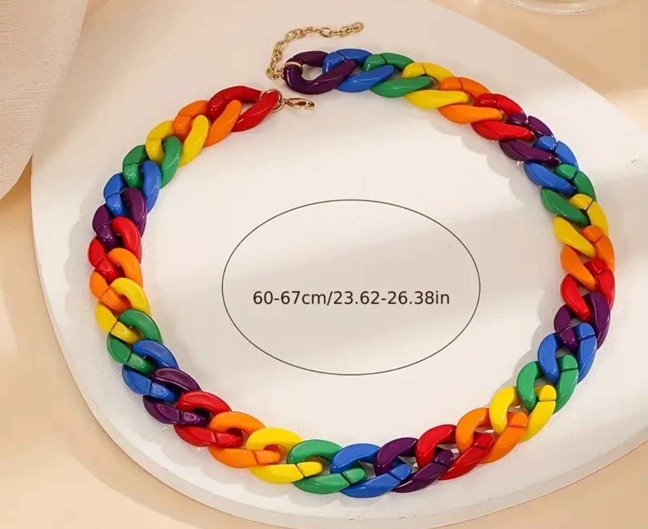 Acrylic rainbow necklace
