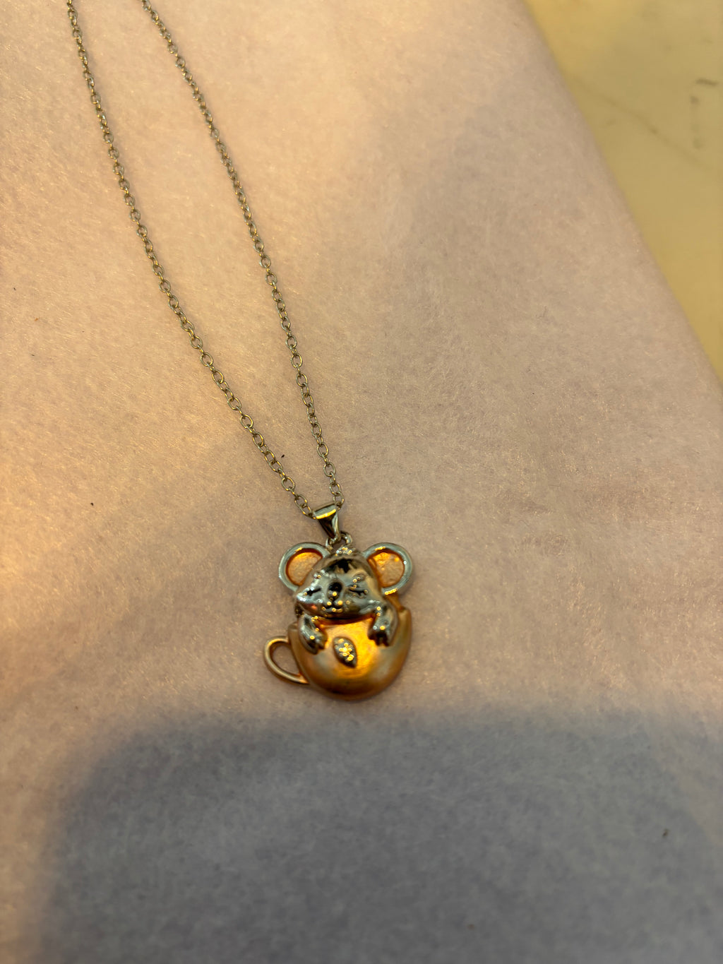 Koala in teacup Necklace